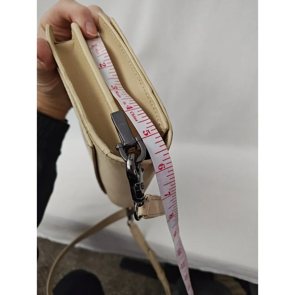 Botkier Handbag Medium Taupe Cream  Crosstown‎ Leather Hobo Bag Purse